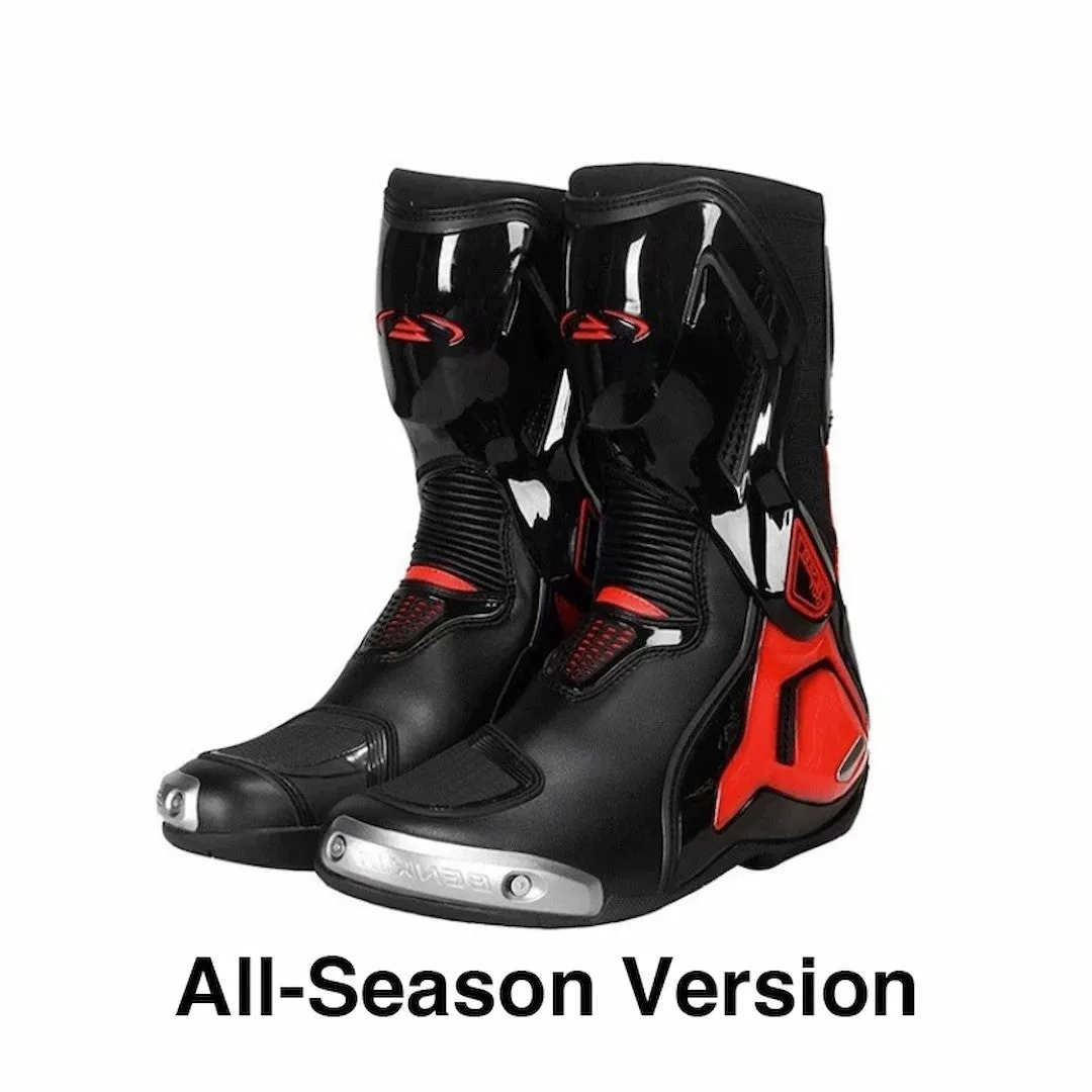 Allgoal Motorcycle Riding Boots Black/Red