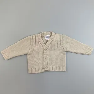 Baby Boys Traditional Knitted Cardigan - Beige