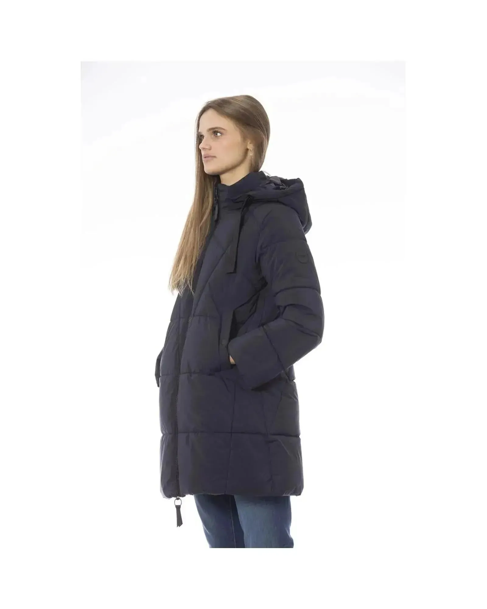 Baldinini Trend Women's Blue Polyester Jackets & Coat - S