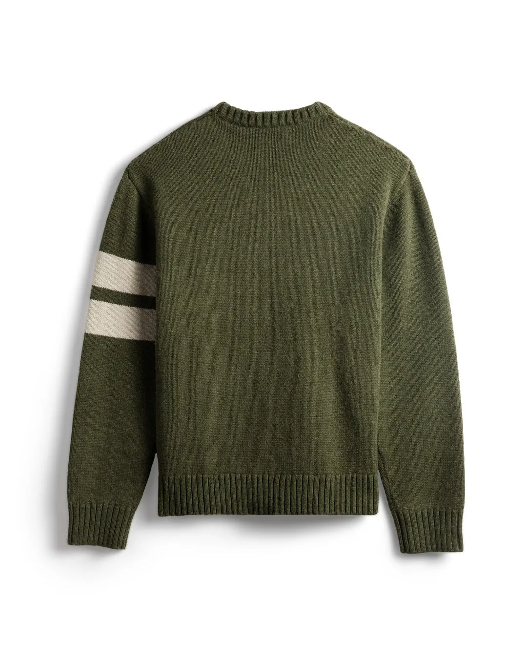 Birdwell Comp Stripe Sweater - OLIVE