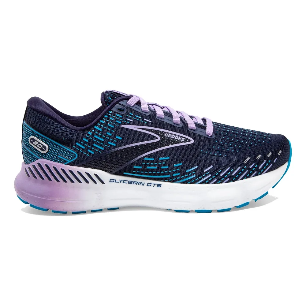 Brooks | Glycerin GTS 20 | Women's | Peacoat/Ocean/Pastel Lilac