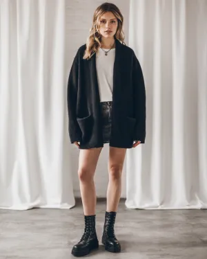 Cardigan The Black Oversized Knitted