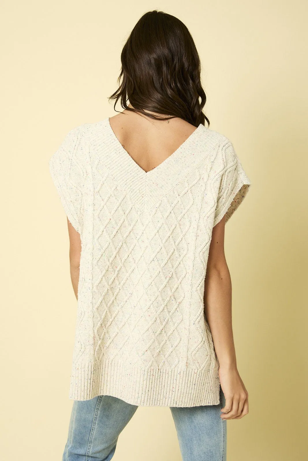 Careful Consideration Cable Knit Vest