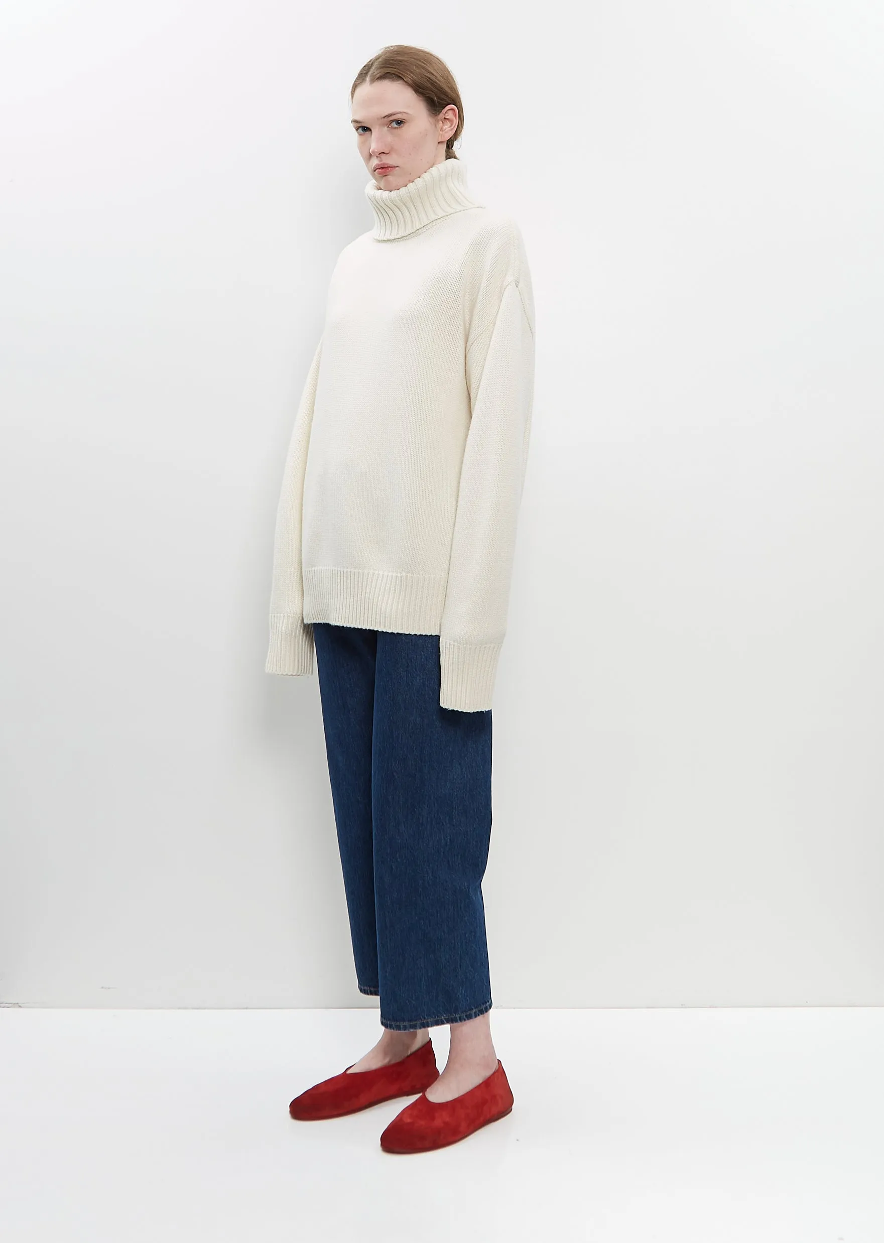 Cashmere n°20 Oversize Xtra Sweater — Chalk