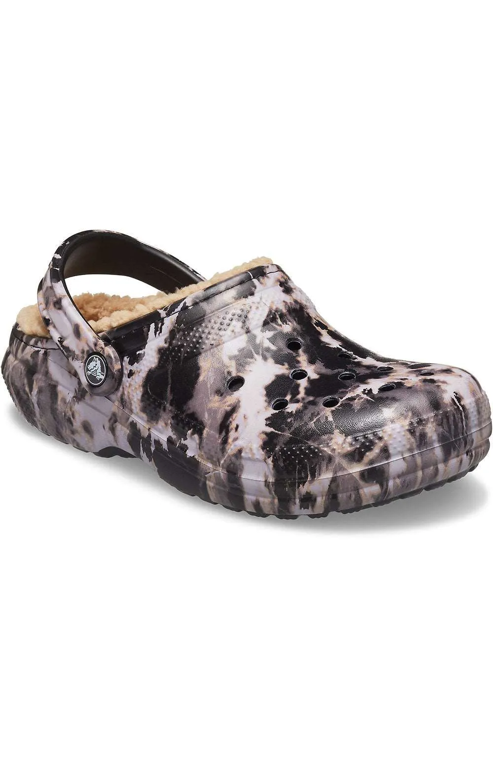 Cozy Tie-Dye Bleach Classic Clog - Black