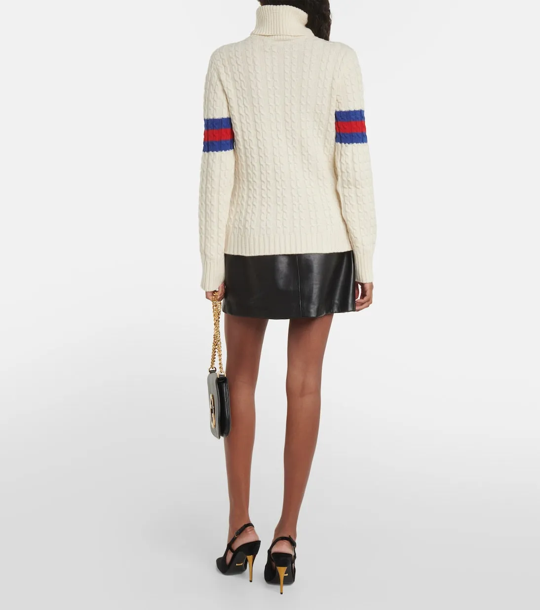 Gucci wool and cashmere turtleneck sweater, blue