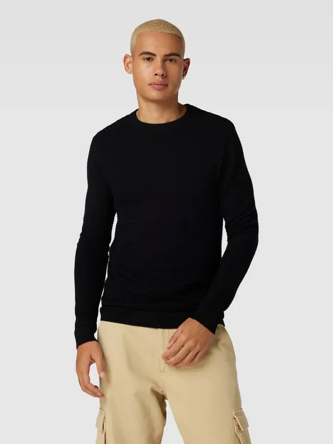 Jack & Jones WILLIAM knitted sweater, black