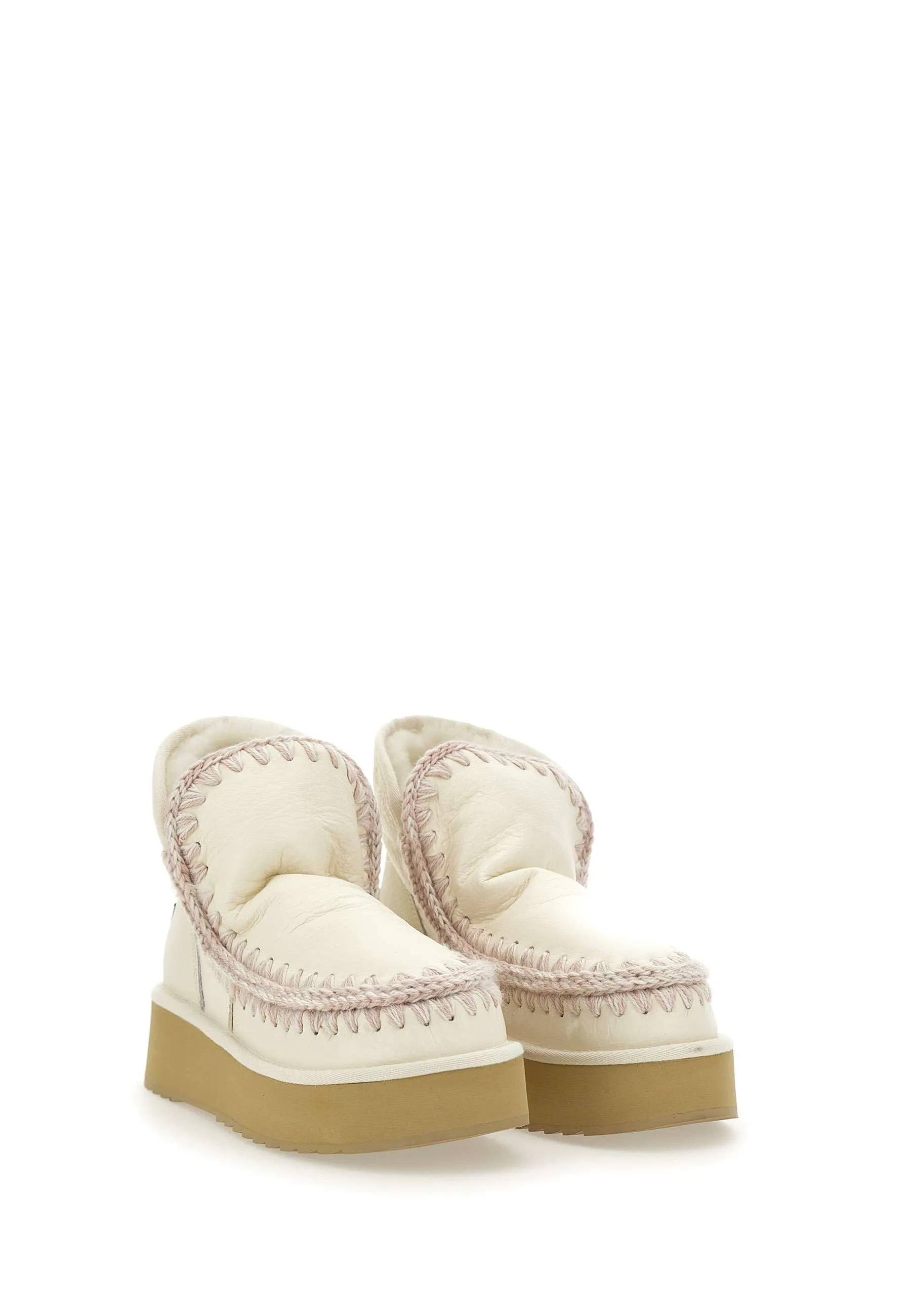 Mini Eskimo Platform Cream Boots