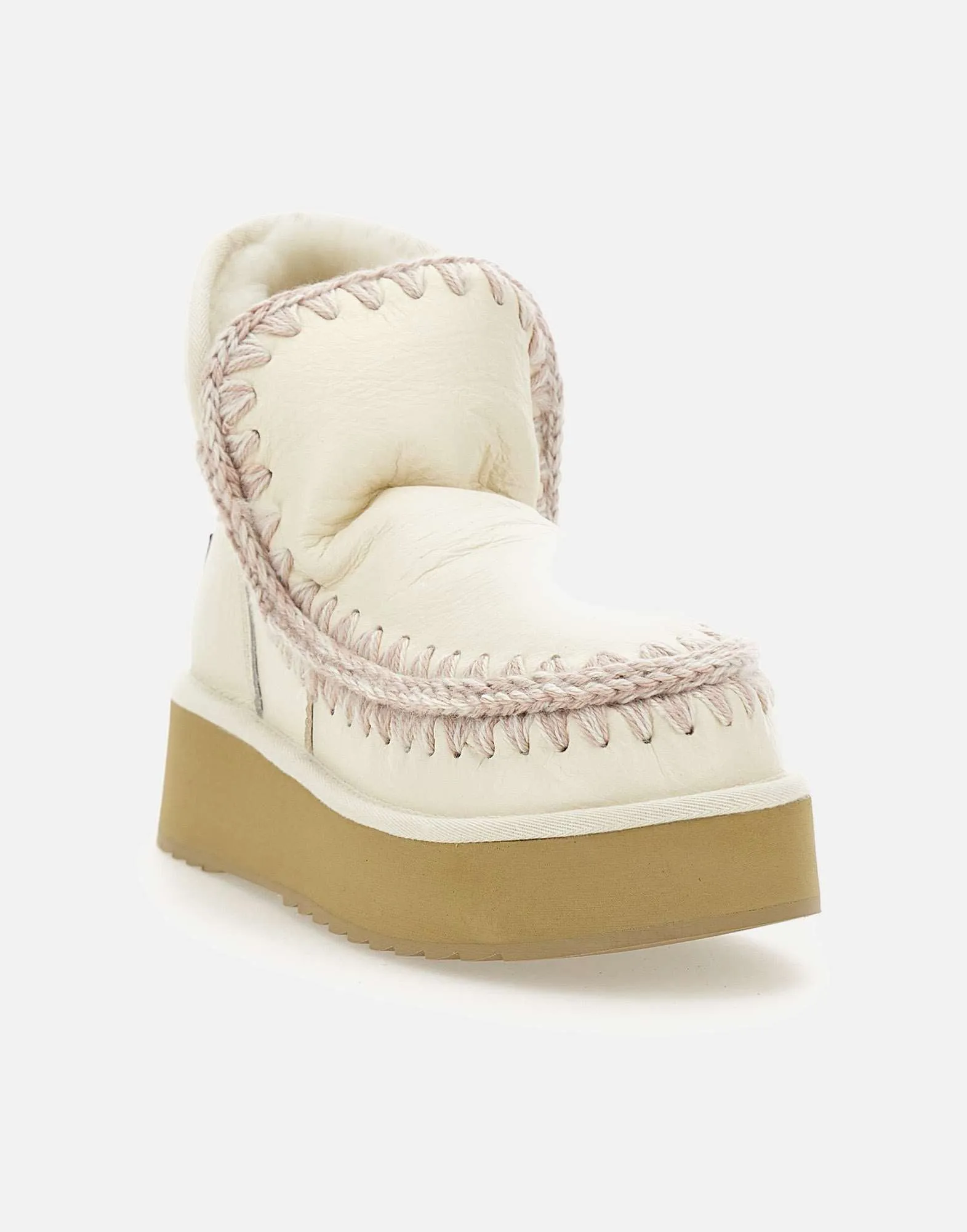 Mini Eskimo Platform Cream Boots