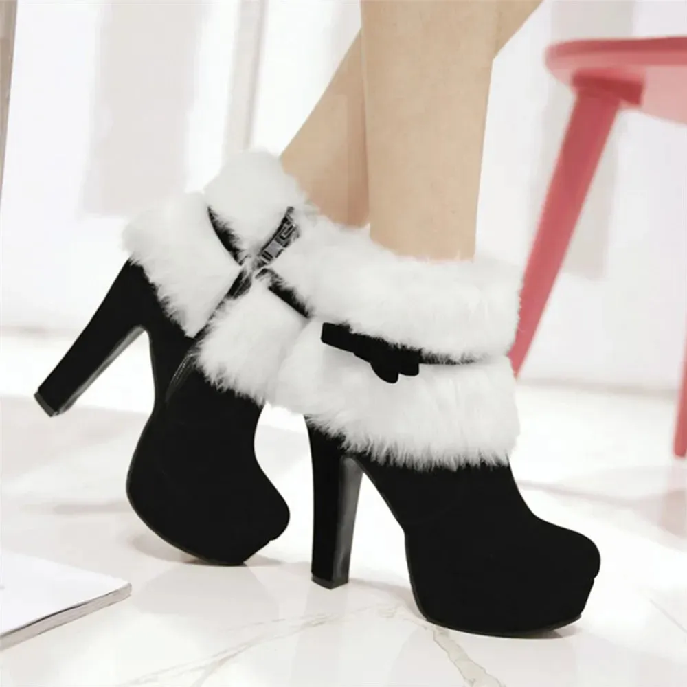 Mrs. Santa Claus Ankle Boots