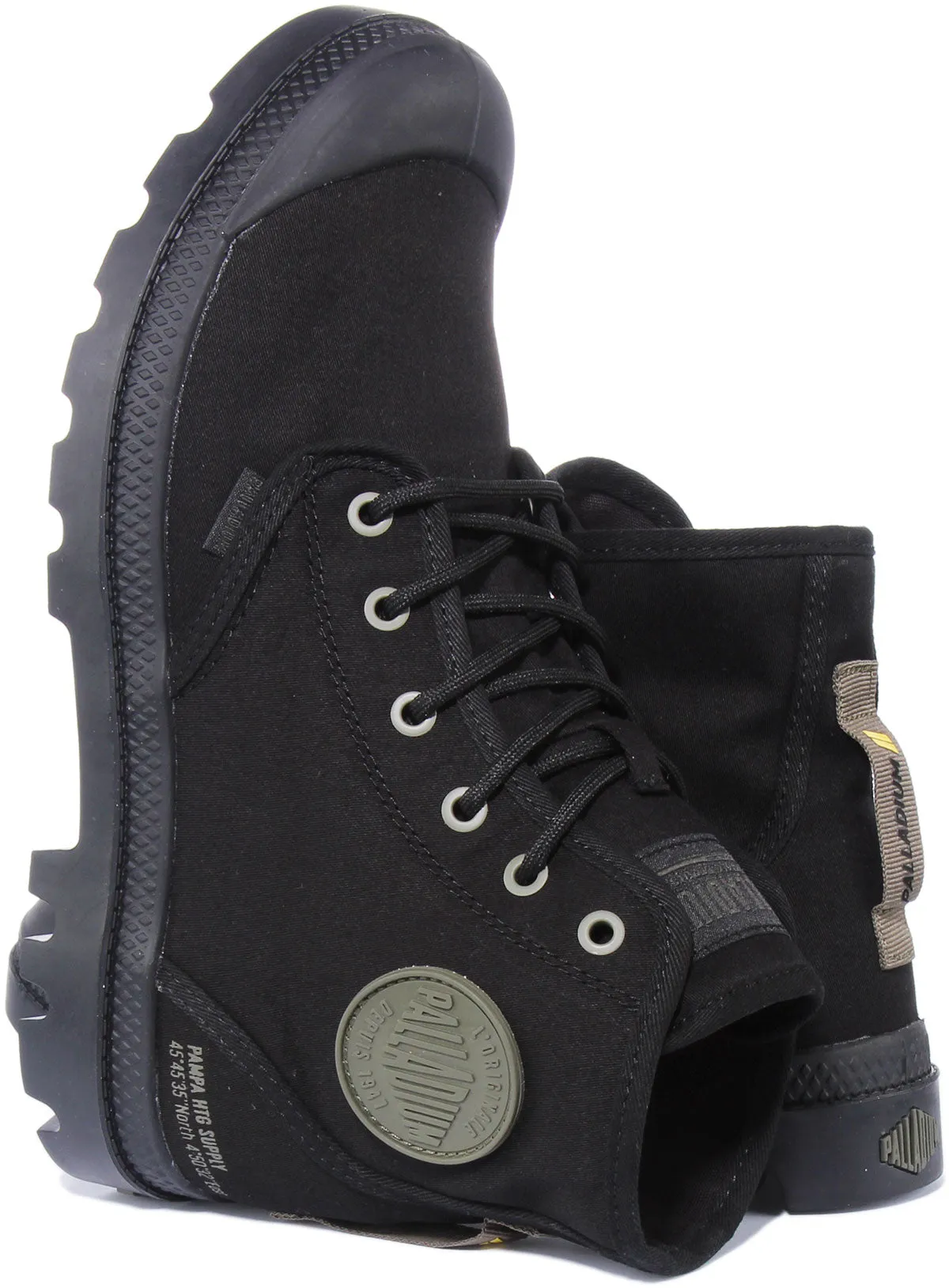 Palladium Pampa Hi HTG In Black Mono