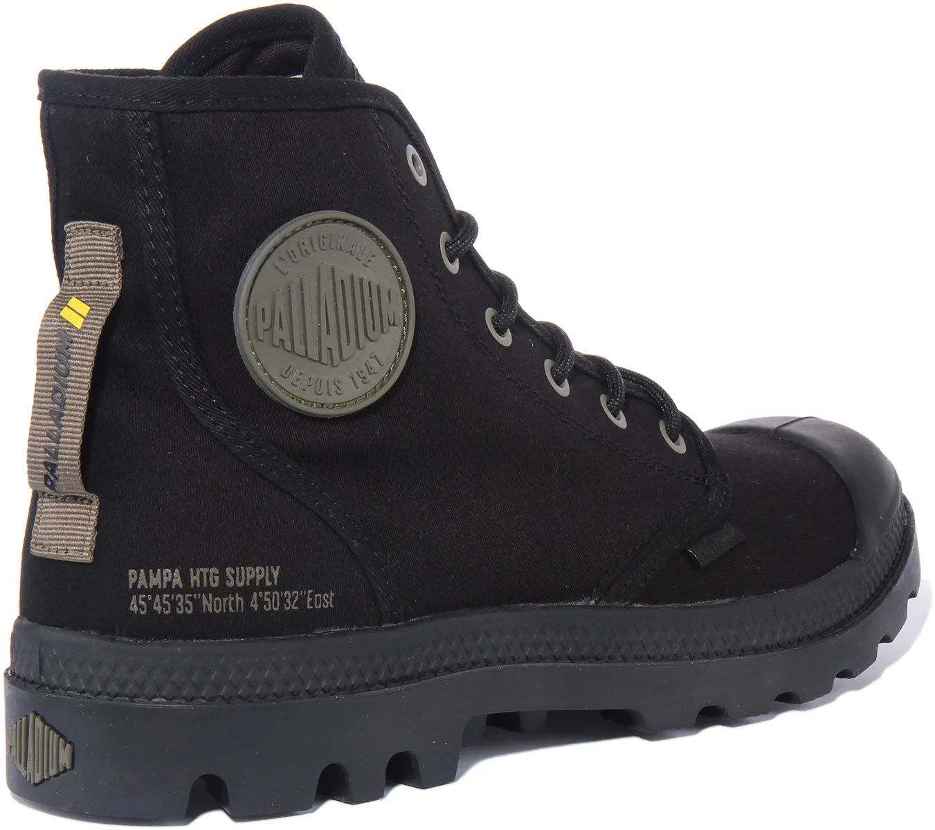 Palladium Pampa Hi HTG In Black Mono