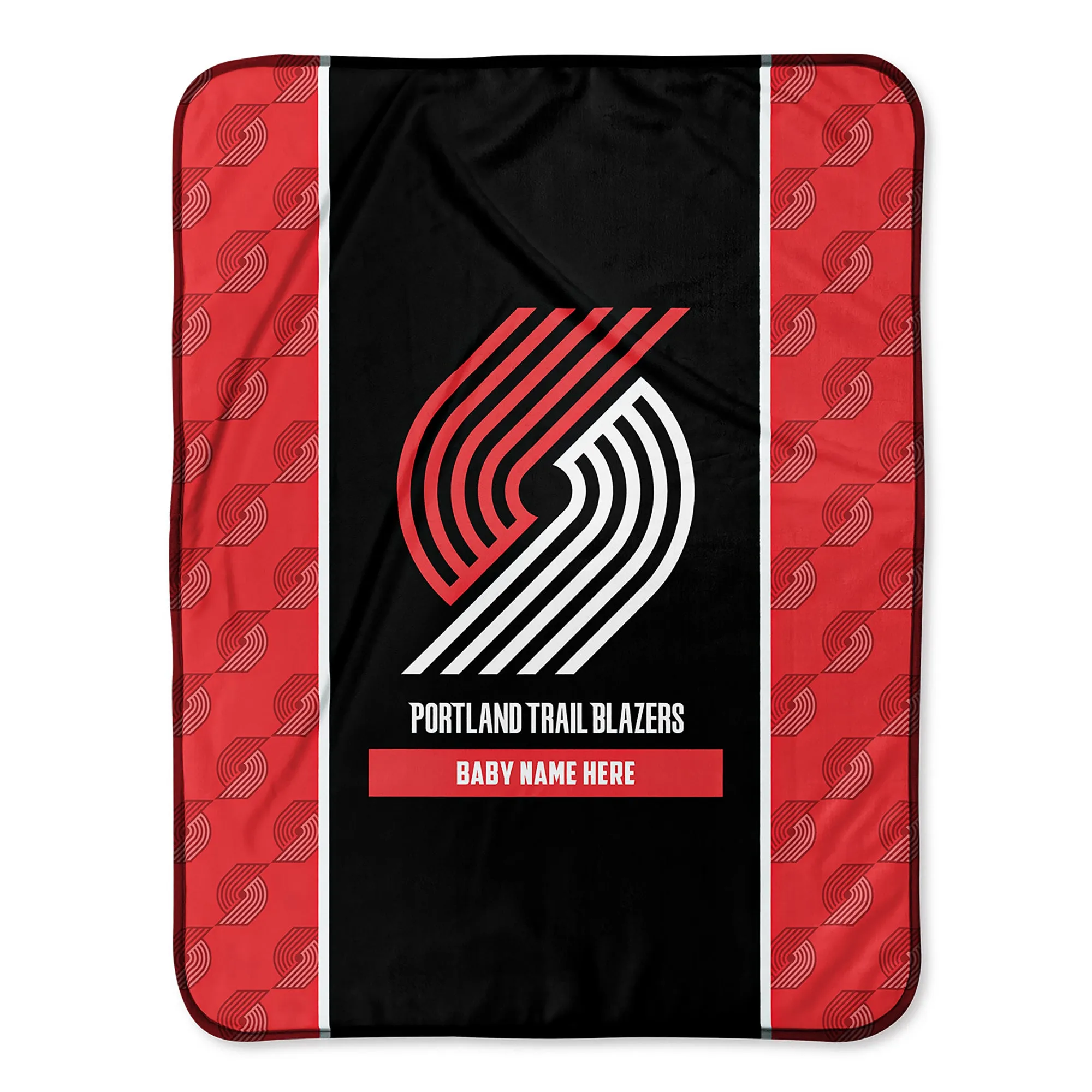 Personalized Portland Trail Blazers Icon Baby Pixel Fleece Blanket