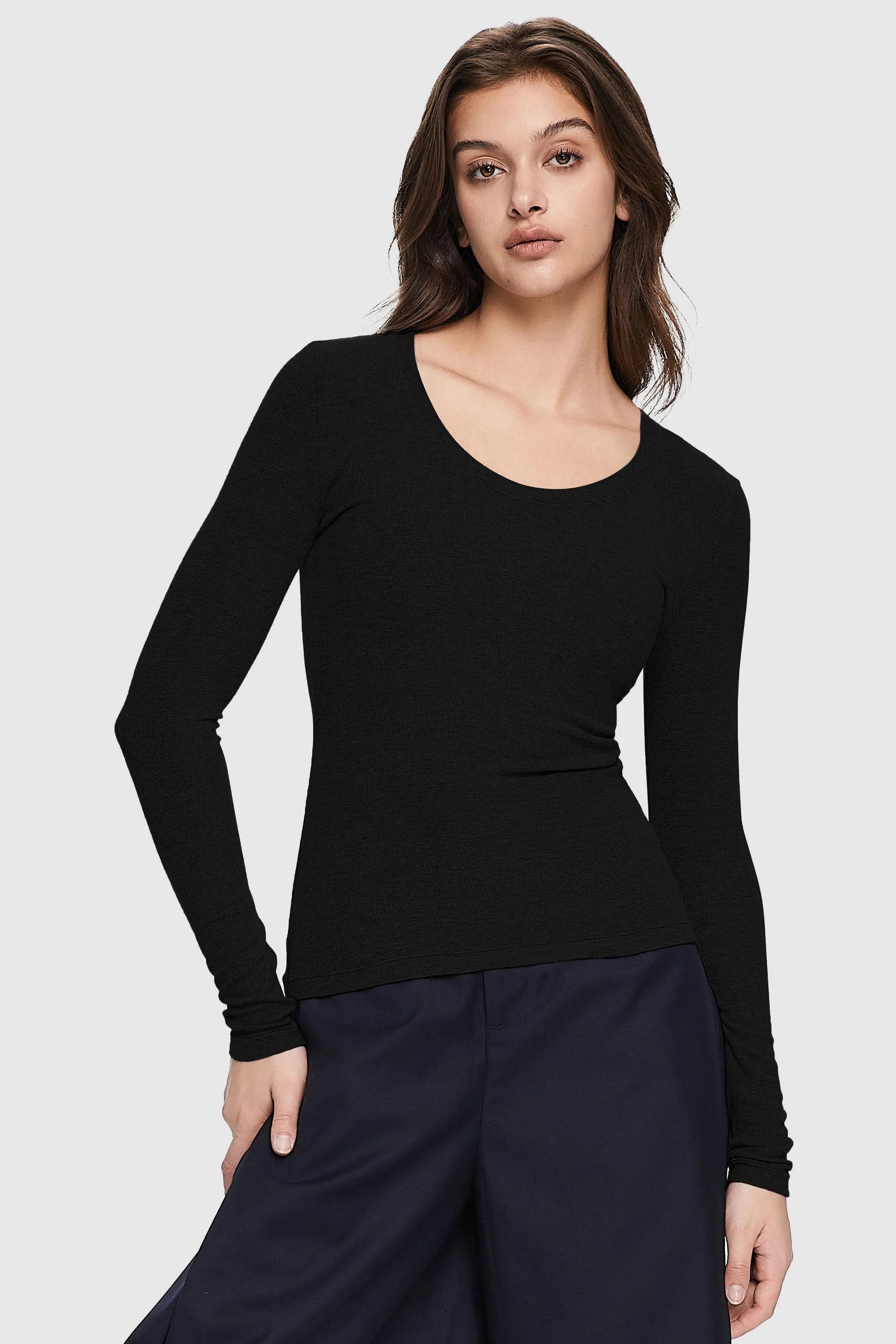 Scoop Neck Pullover Sweater