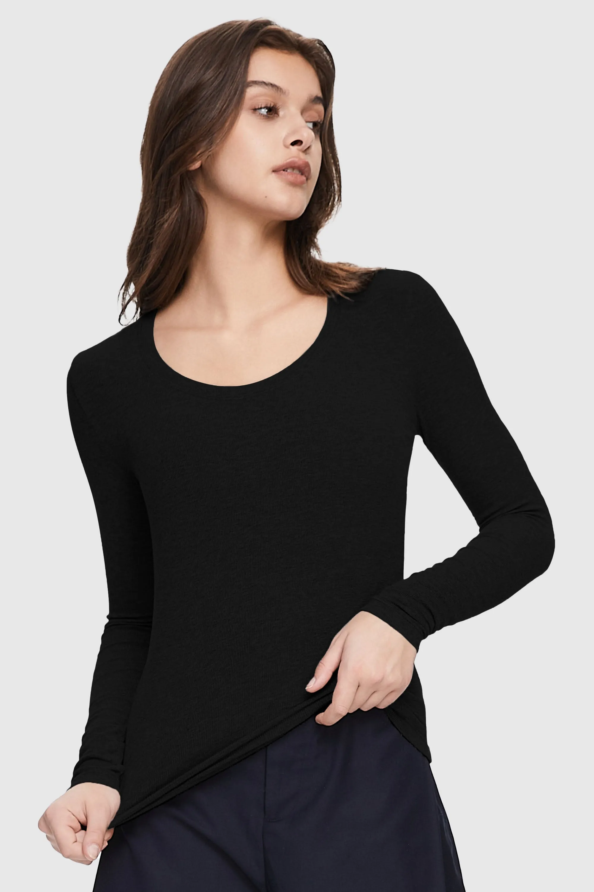 Scoop Neck Pullover Sweater