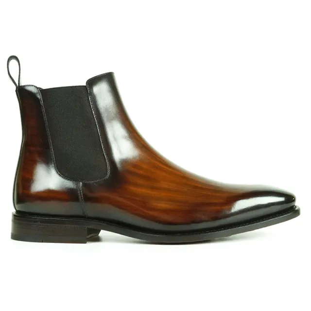 Subtle Mixed Color Calf Leather Chelsea Boots