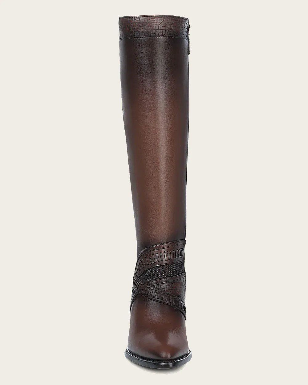 Tall honey brown boot