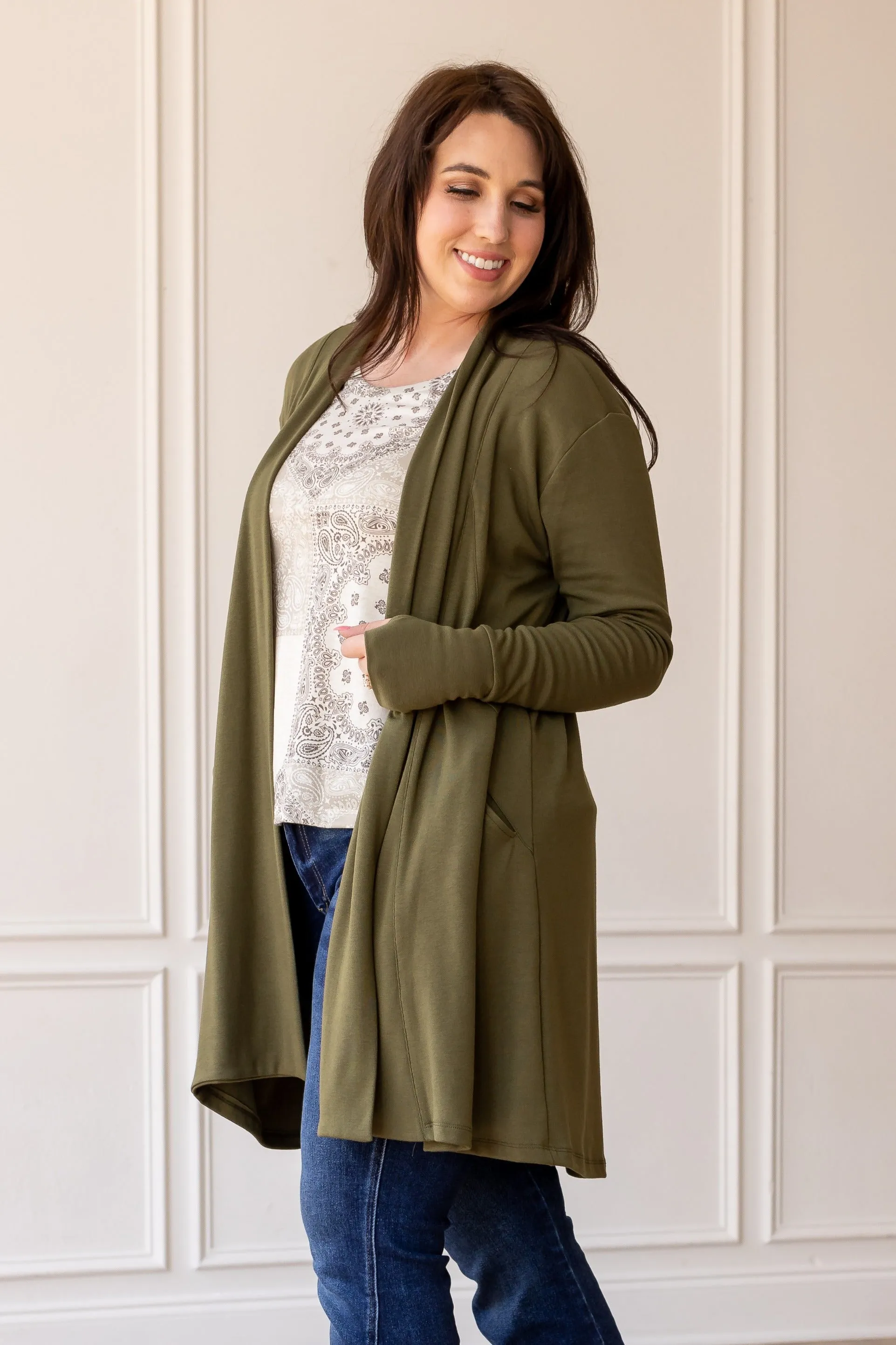 The Cardi Olive Cardigan