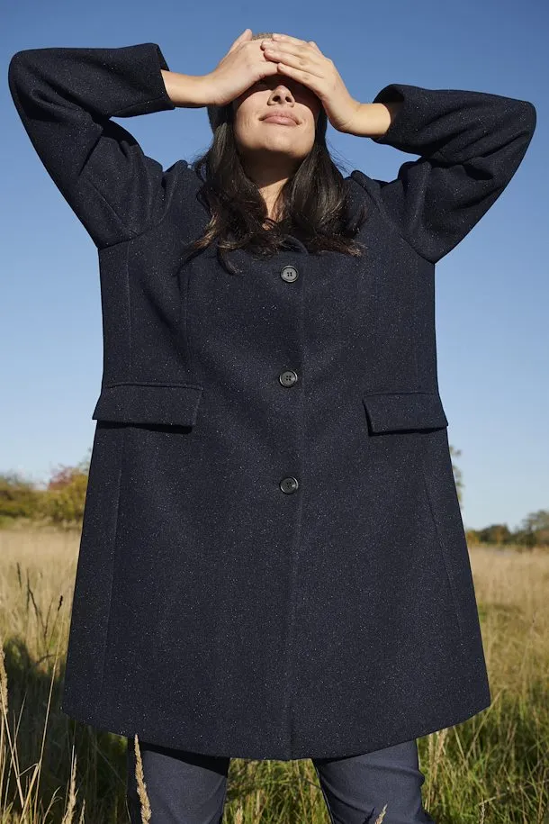 The Paige Peacoat Jacket - Dark Navy - PLUS