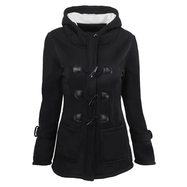 VenusFox Basic Hooded Zipper Causal Jacket