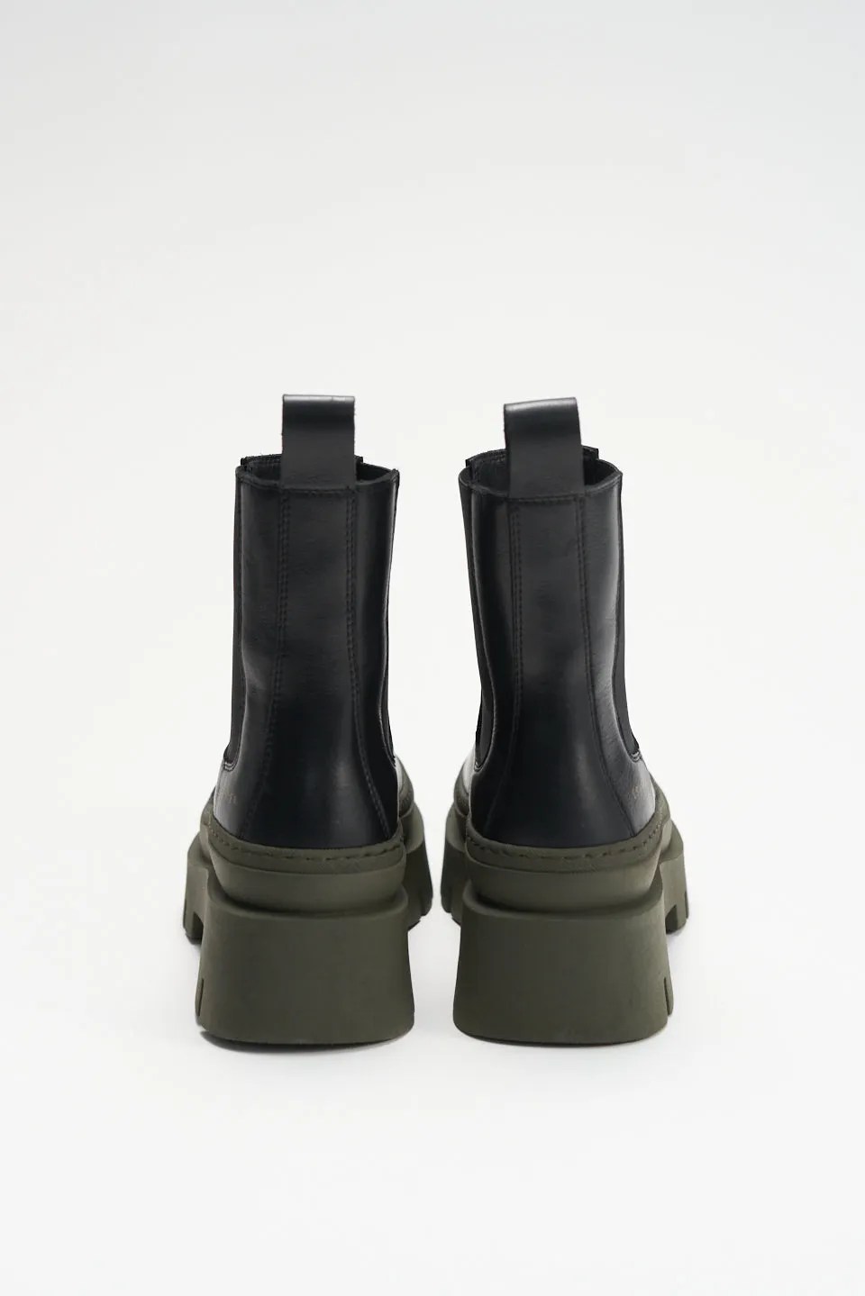 Vitello Black Green Chelsea Boots