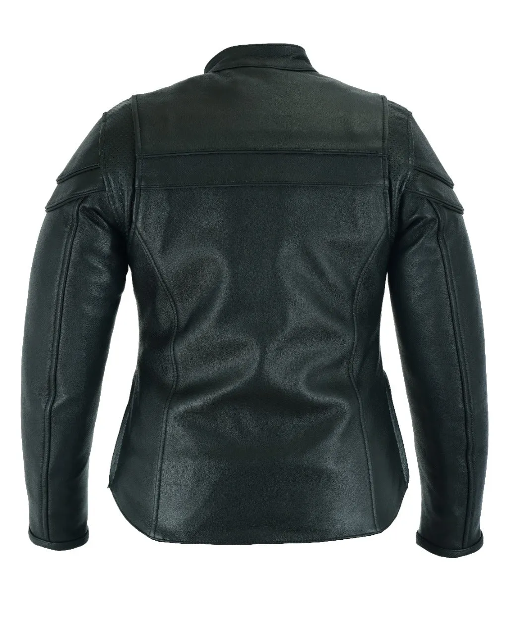 VL631 Vance Leather Ladies Racer Jacket with Zip Out Liner