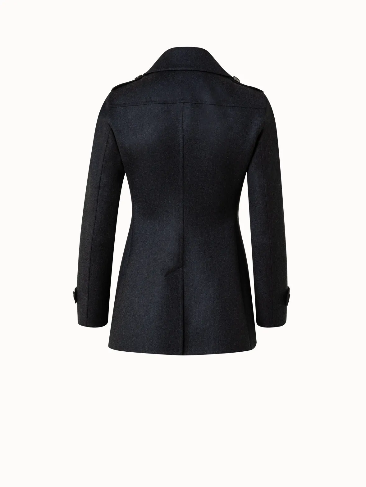 Wool Stretch Double-Face Peacoat